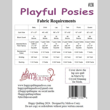 Digital Download - Playful Posies Quilt Pattern Alternative View #1