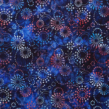 Artisan Batiks - Liberty 2 Fireworks Dots and Stars Navy Yardage