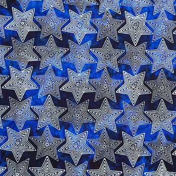 Artisan Batiks - Liberty 2 Stars Blue Yardage