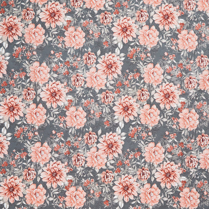 A Walk on the Prairie - Main Floral Sage Gray Yardage