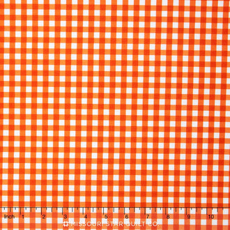 Medium Gingham - Orange Yardage