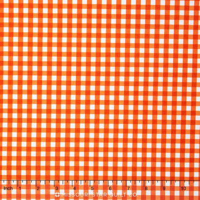 Medium Gingham - Orange Yardage