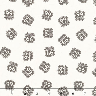Route 66 - Signs Cream Yardage