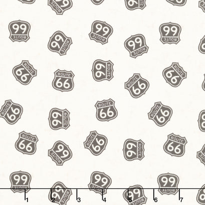 Route 66 - Signs Cream Yardage