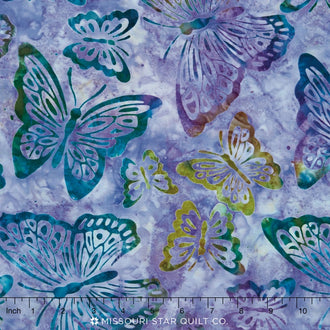 Artisan Batiks - Enchanted 2 Butterflies Wineberry Yardage
