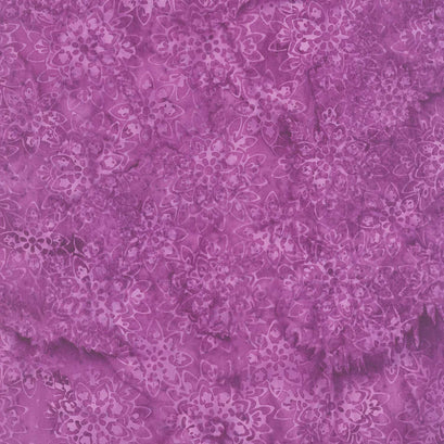Reflections Batiks - Mosaic Flower Purple Yardage