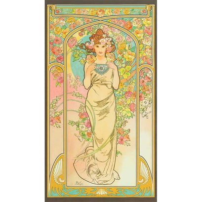 Alphonse Mucha - Lady Garden Digitally Printed Panel