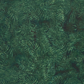 Turtle Cove Batiks - Palm Cluster Green Hunter Yardage