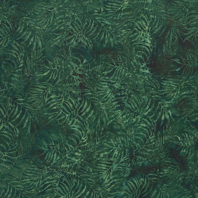Turtle Cove Batiks - Palm Cluster Green Hunter Yardage