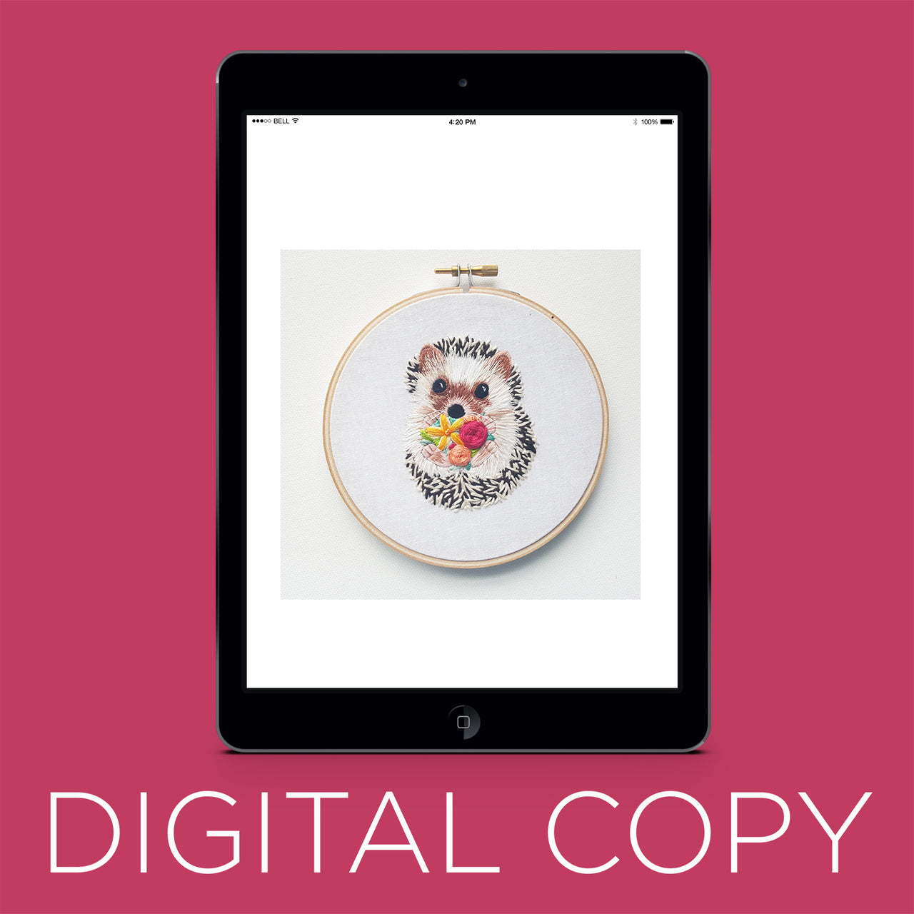 Digital Download - Hedgehog Embroidery Pattern Primary Image