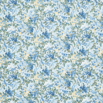 Willoughby - Packed Floral Blue Yardage