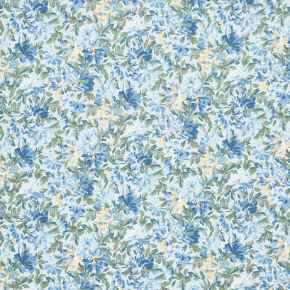 Willoughby - Packed Floral Blue Yardage