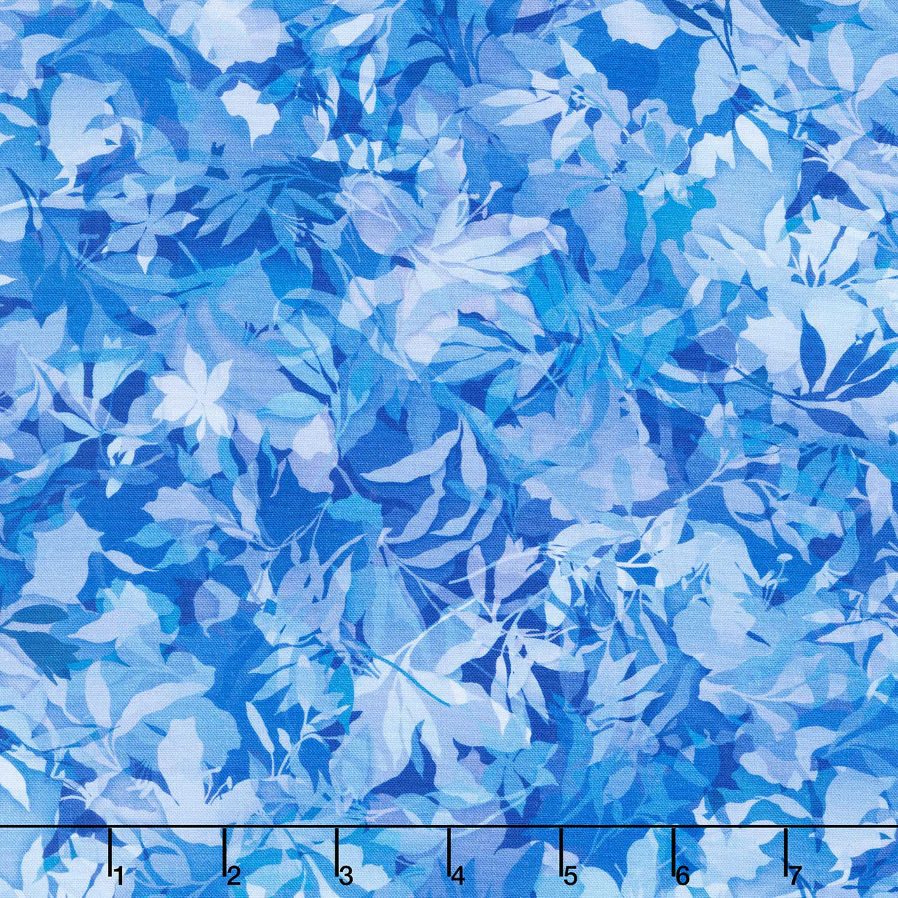 Artful Blooms - Leaves Periwinkle Yardage