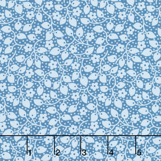 30's Playtime - Leafy Polka Bluebell Yardage