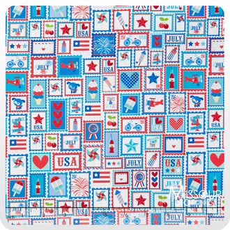 Star Spangled - Stripes Main Red Yardage