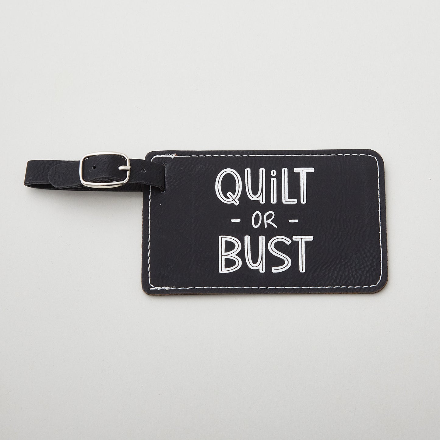 Quilt or Bust Luggage Tag Primary Image