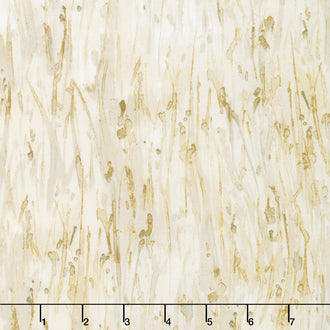Sounds of the Woods 4 - Branches Natural Metallic Yardage