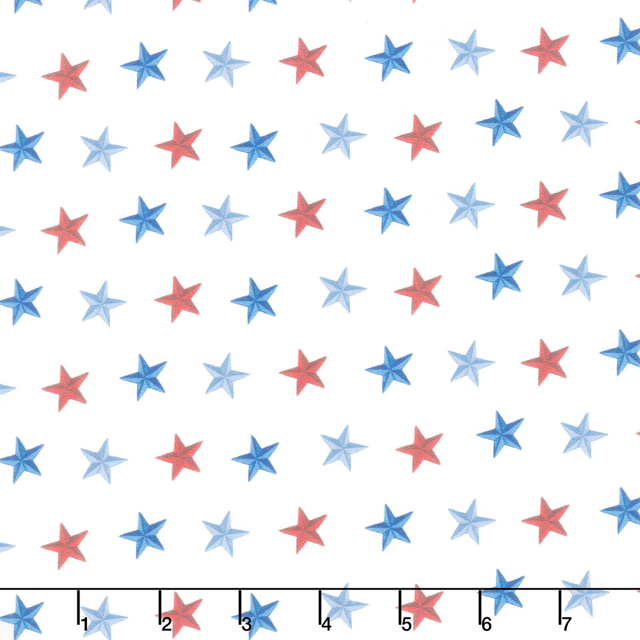 Faith, Family, Freedom - Stars of Freedom White Yardage Primary Image