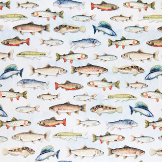 Cuddle® Prints - Plenty Of Fish Multi Digitally Printed Yardage