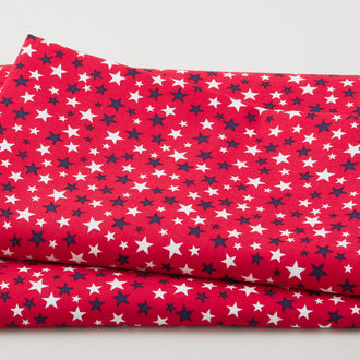 Star-Spangled Beach - Small Stars Red 2 Yard Cut