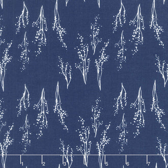 Fruitful Pleasures - Stems Navy Yardage