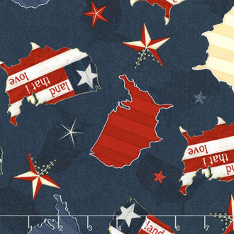 Heritage - Country Toss Blue Yardage