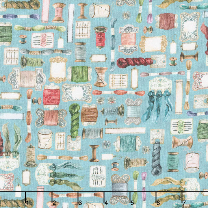 Make it Sew - Thread Dusty Blue Yardage