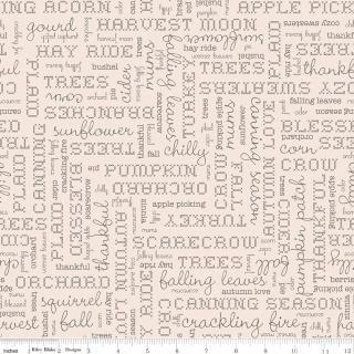 Autumn - Words Latte - Lori Holt - 108" 3-Yard Package