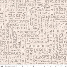 Autumn - Words Latte - Lori Holt - 108" 3-Yard Package