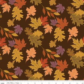 The Awe of Autumn - Brown Leaves - 108" 3-Yard Package