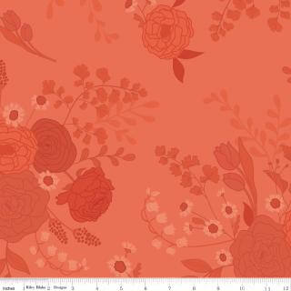 First Blooms - Tonal Floral Coral - 108" 3-Yard Package