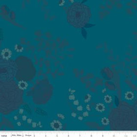 First Blooms - Tonal Floral Denim - 108" 3-Yard Package