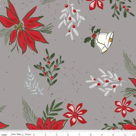 Mistletoe & Holly - Floral Gray - 108" 3-Yard Package