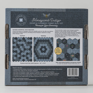 Missouri Star Honeycomb Indigo Fabric Quilt Kit
