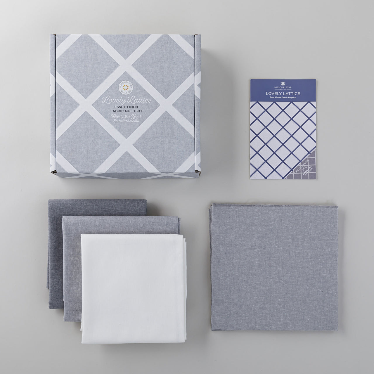 Lovely Lattice Fabric Kit - Grey
