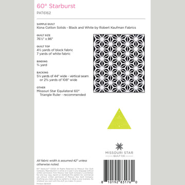 60º Starburst Quilt Pattern by Missouri Star