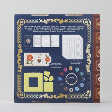Our History in Stitches: A Crazy Quilt Embroidery Kit by Missouri Star