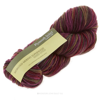 Worsted Merino Superwash Hand Dyed Grapes Yarn 100g