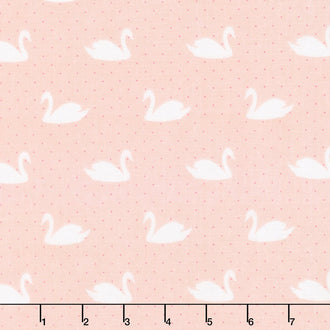 Love Story - Swans Pink Yardage