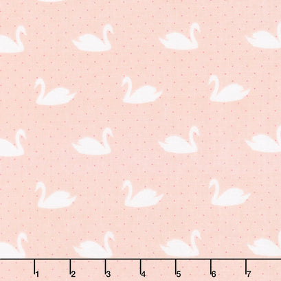 Love Story - Swans Pink Yardage