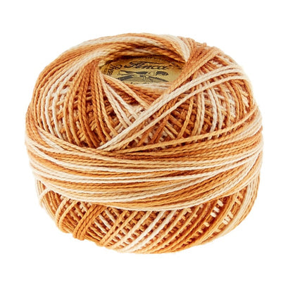 Presencia Perle Cotton Thread Size 8 Variegated Creamy Carmel