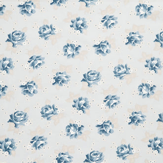 Serenity Blues - Roses Gray Yardage