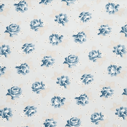 Serenity Blues - Roses Gray Yardage