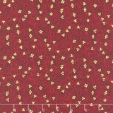 Holiday Flourish - Festive Finery - Candy Cane ColorstoryLeaves Cranberry Yardage Primary Image