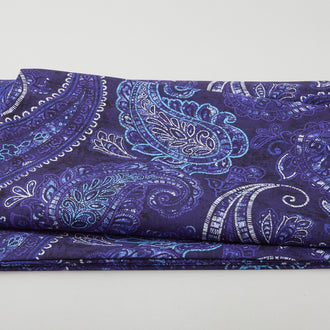 Parkside - Large Embroidered Paisley Royal 118" Wide 3 Yard Cut