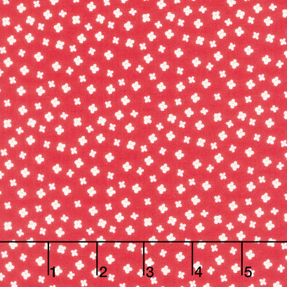 Gone Glamping - Blossoms Red Yardage