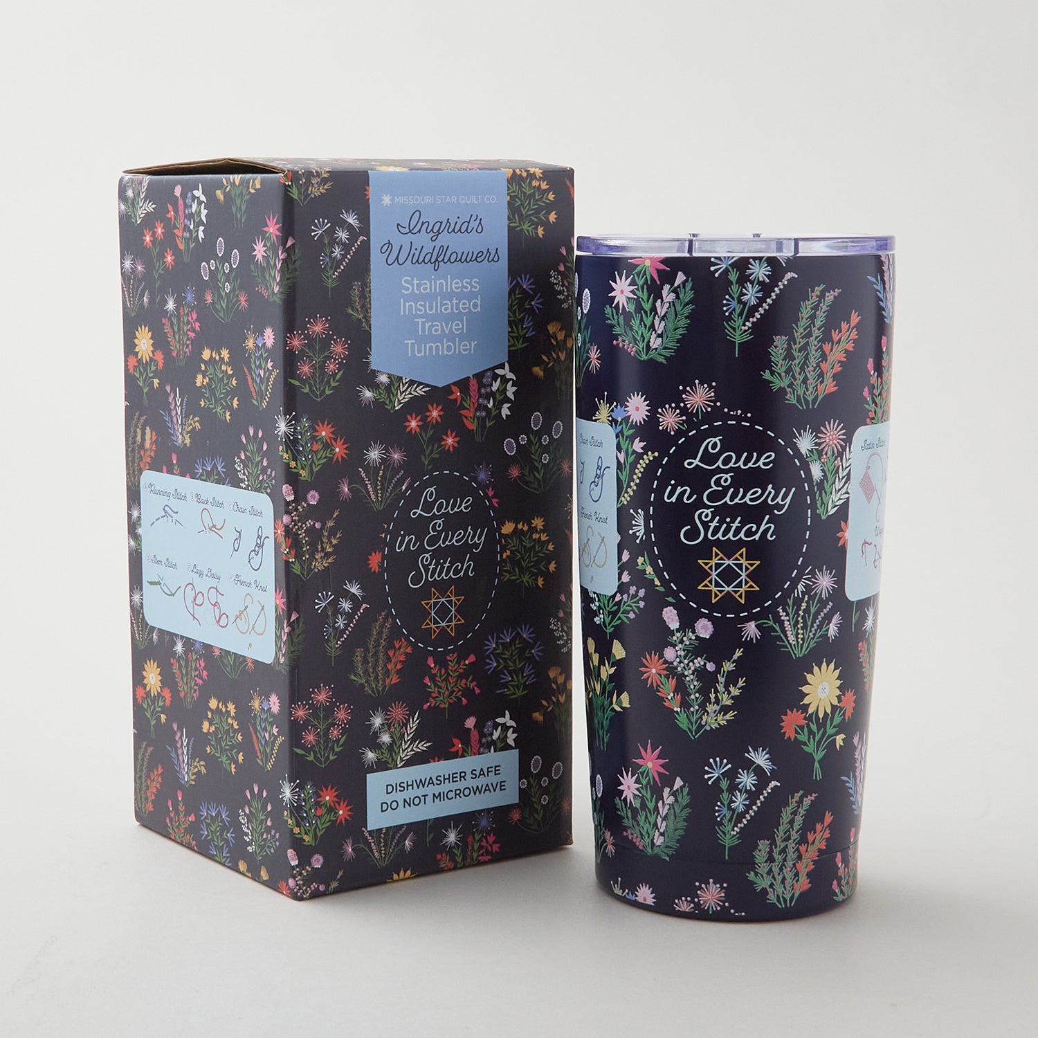 Missouri Star Ingrid's Wildflowers 20oz Travel Tumbler