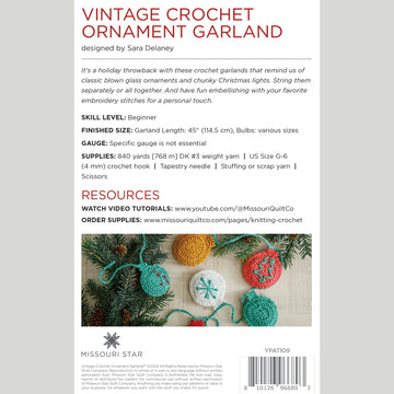 Digital Download - Vintage Ornaments Crochet Garland Pattern Alternative View #1