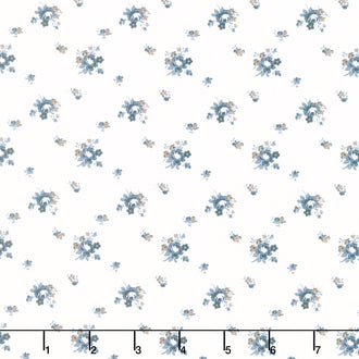 Serenity Blues - Delicate Roses Cream Yardage