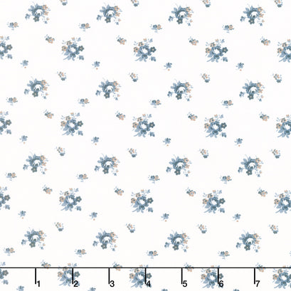 Serenity Blues - Delicate Roses Cream Yardage